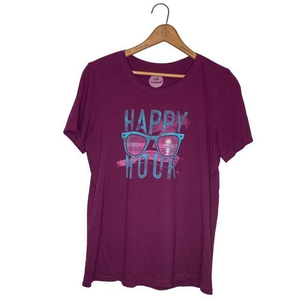 Life‎ Is Good Medium M Purple Happy Hour Sunglasses Crusher T-Shirt Tee Shirt